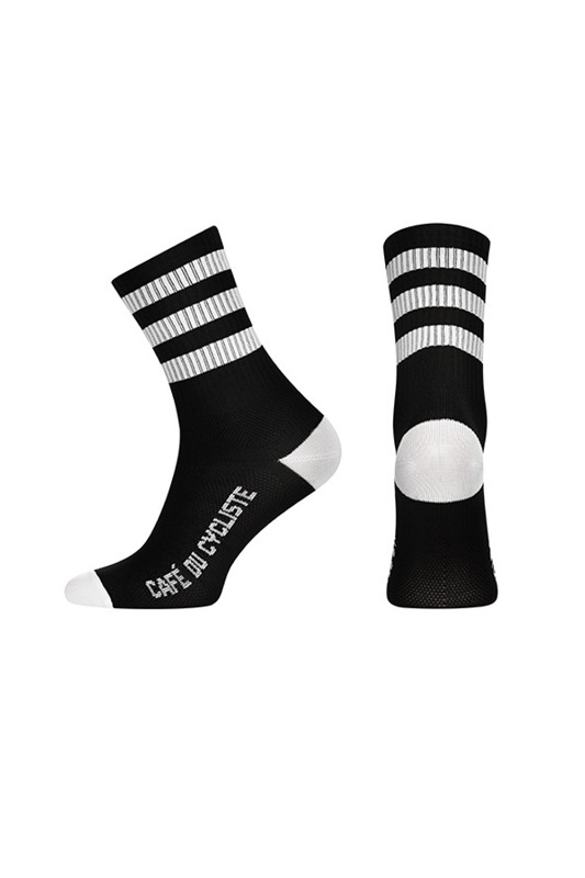 [Cafe Du Cycliste] stripes socks - white 스트라이프 삭스 화이트