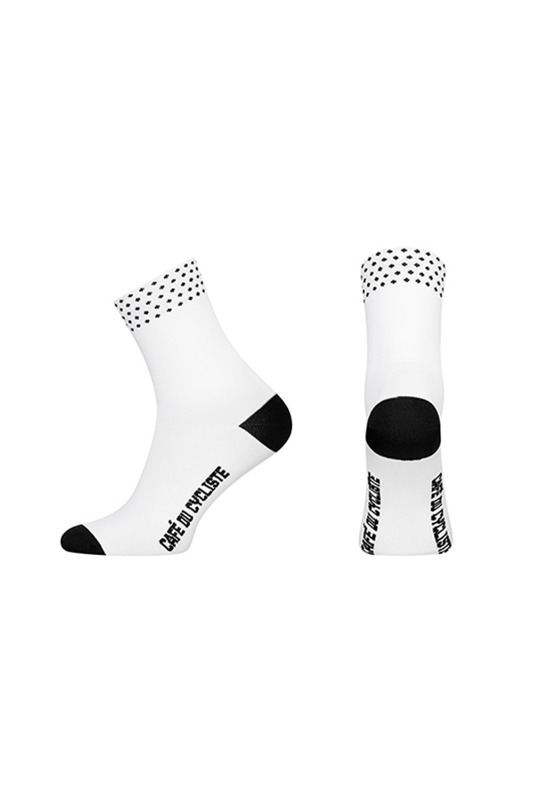[Cafe Du Cycliste] Dotted Socks - white 도트 삭스 화이트